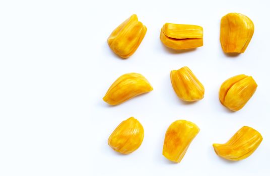 Ripe Jackfruit isolated on white background.