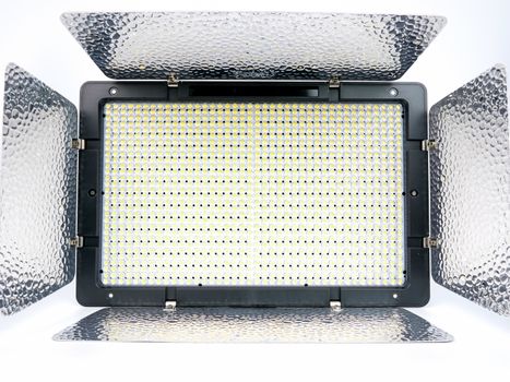a LED light panel for photography, isolated on white background