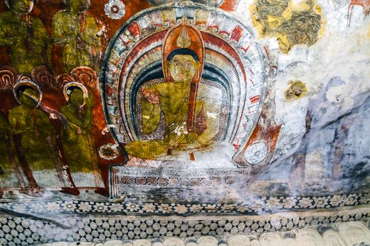 Buddha statues in Dambulla Cave Temple, Sri Lanka