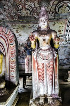 Buddha statues in Dambulla Cave Temple, Sri Lanka