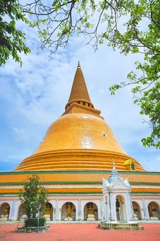 The tallest Stupa in Thailand Phra Pathomchedi in Nakhon Pathom Province, Thailand.