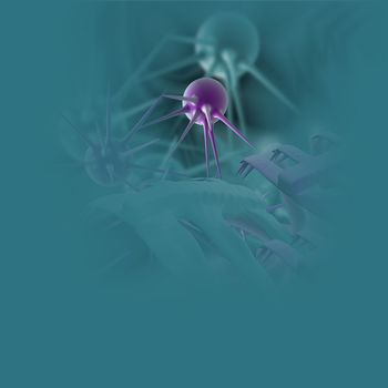 Digital 3d illustration of cancer cells in human body
