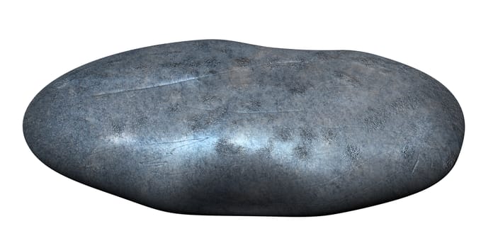 Rock isolated on white made in 3d software