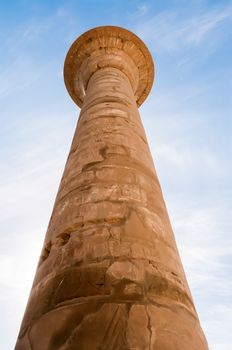 Column in the Karnak temple in Luxor, Egypt