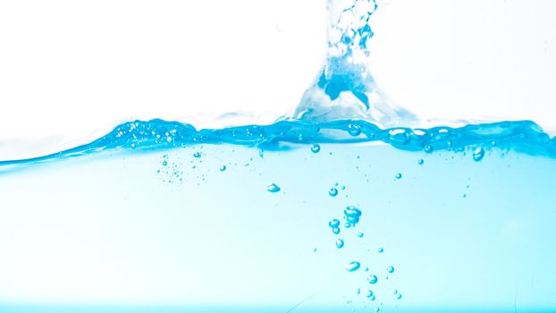 Water splash and ripple isolated on white background