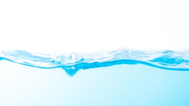 Water splash and ripple isolated on white background