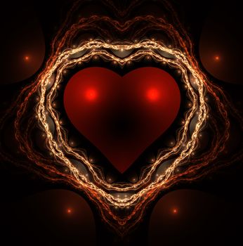 Valentines day background. Hearts for valentine day. Abstract fractal. Decoration for wallpaper desktop, poster, cover booklet, card to valentines day.