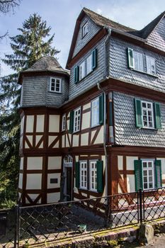 Half-timbered houses in the old town of Dillenburg