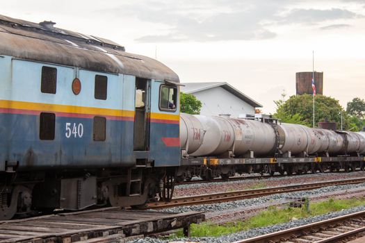 1 May 2019, Vintage diesel engine train at Lamphun station, Thailand.