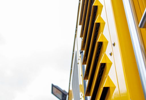 Air vents on the side of train at Khun Tan railway station, Lamphun Thailand.