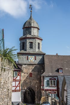 Half-timbered houses under the castle