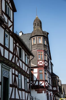 Half-timbered houses under the castle