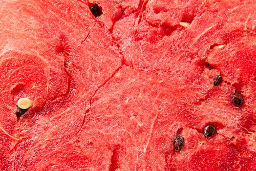 Juicy, ripe, sweet watermelon.. Abstract red fresh watermelon detailed background texture