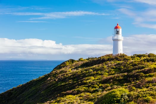 Cape Schanck Lighthouse Reserve on a cool clear winter's morning on the Mornington Peninsula in Victoria, Australia