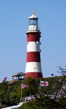 Lighthouse on the Hoe, Plymouth, Devon. UK.