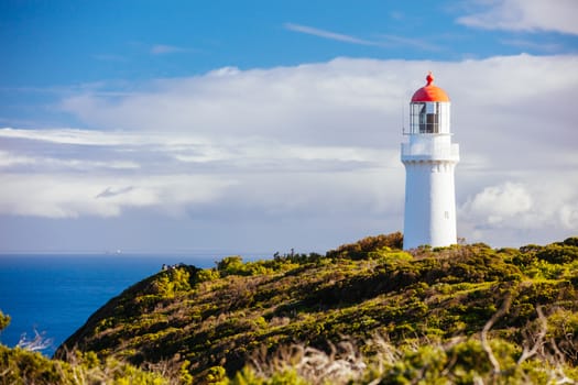 Cape Schanck Lighthouse Reserve on a cool clear winter's morning on the Mornington Peninsula in Victoria, Australia