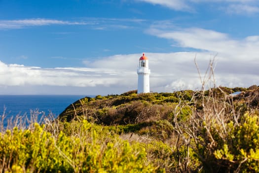 Cape Schanck Lighthouse Reserve on a cool clear winter's morning on the Mornington Peninsula in Victoria, Australia