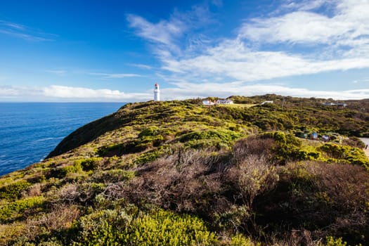 Cape Schanck Lighthouse Reserve on a cool clear winter's morning on the Mornington Peninsula in Victoria, Australia