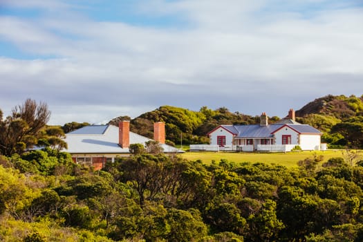 Cape Schanck Lighthouse Reserve on a cool clear winter's morning on the Mornington Peninsula in Victoria, Australia