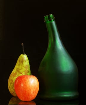 Studio studies of still life objects in glass.