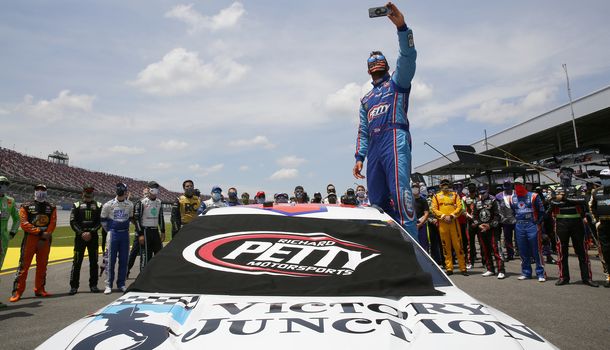 The NASCAR Cup Series teams take to the track for the GEICO 500 at Talladega Superspeedway in Lincoln, Alabama.