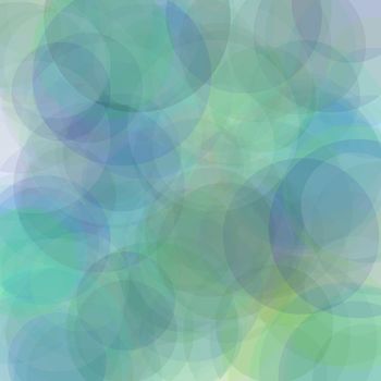 Abstract minimalist blue green grey illustration with circles useful as a background