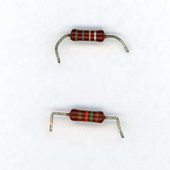 resistor passive two-terminal electrical component for electrical resistance to reduce current flow and lower voltage level within circuit