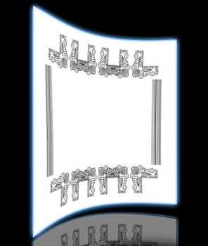 frame elements made in 2d software isolated on white