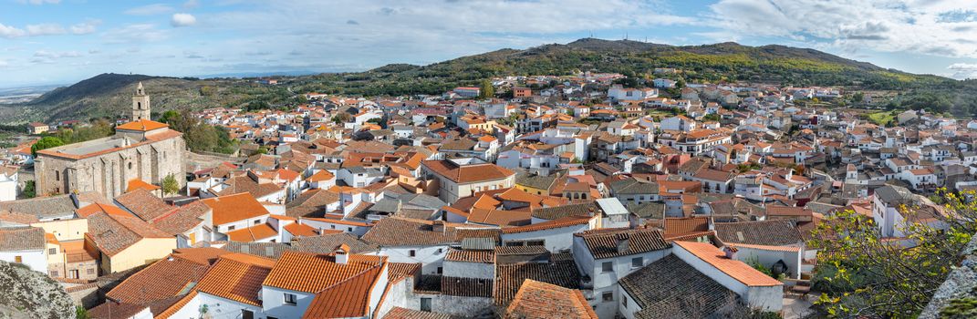 Panoramic view of Montanchez, Caceres, Extremadura