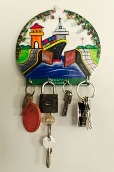 Remembrance of Panama, wooden key holder