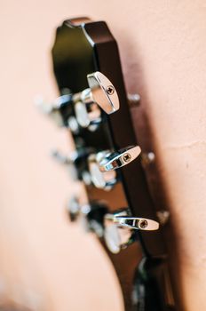 Parts of a guitar, bridge and pickups