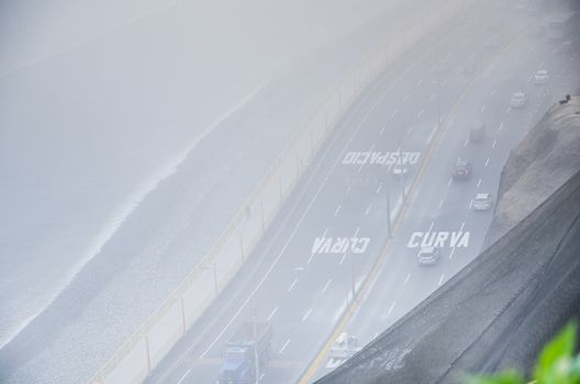 Highway next to the sea