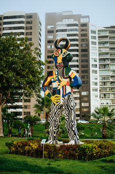 Sculpture in one of the Miraflores parks, Lima - Peru