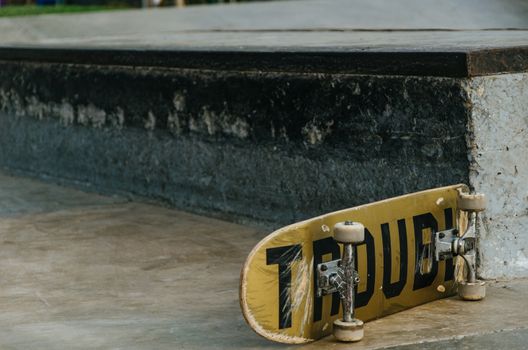Skater practicing at the Miraflores skatepark in Lima - Peru