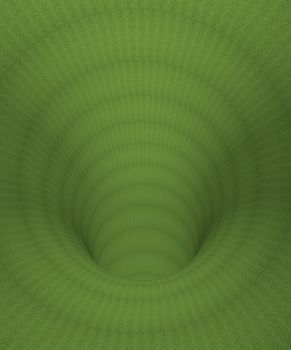 Green  hypnotic tunnel made in 3d software