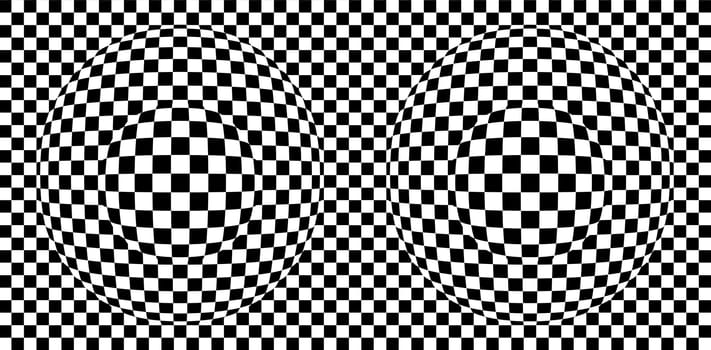checkered texture  with 2 spheres 3d background  made in 3d software