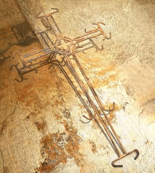 Cross made from wire