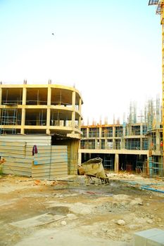 Kurukshetra, India - April 2016 : new construction of building in Kurukshetra