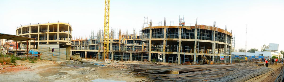 Kurukshetra, India - April 2016 : new construction of building in Kurukshetra