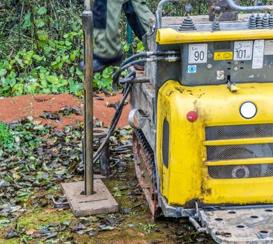 Small pile drilling for exploration and investigation of the subsoil and soil stratification
