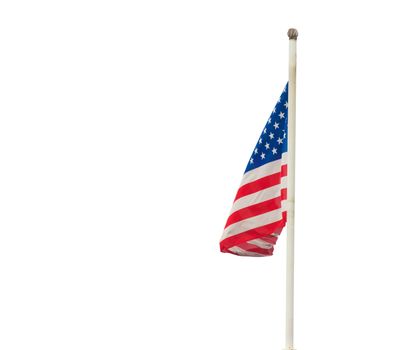 America flag isolated on the white background