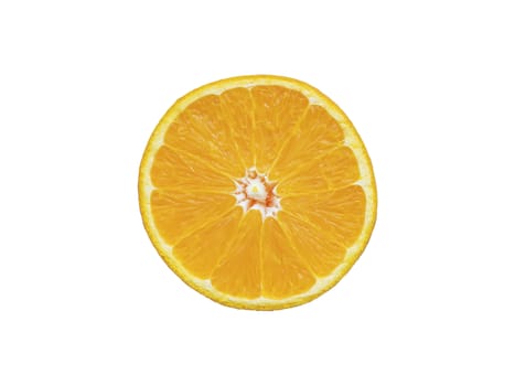 orange slice isolated on white background with clipping path