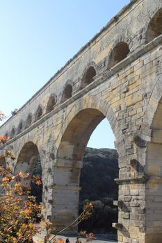 Pont du gard, ancient Roman aqueduct in France