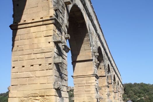Pont du gard, ancient Roman aqueduct in France