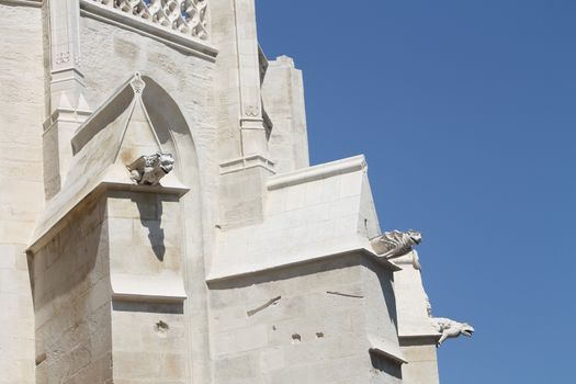 Gargoyles of Notre Dame des Anges - Church of L'Isle-sur-la-Sorgue in Provence, France
