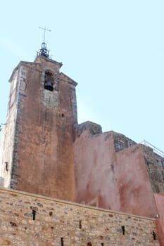 Roussillon, Provence, France. Church tower