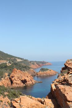 Esterel coast in French Riviera