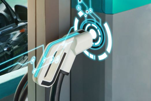 EV fuel Plug Charger technology for electric vehicle hybrid car.