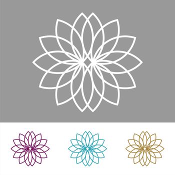 Set Ornamental Flower vector Template Illustration Design. Vector EPS 10.