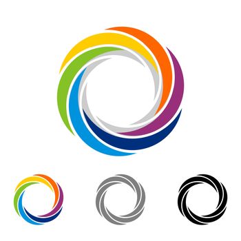 Colorful Circle Lens Logo Template Illustration Design. Vector EPS 10.